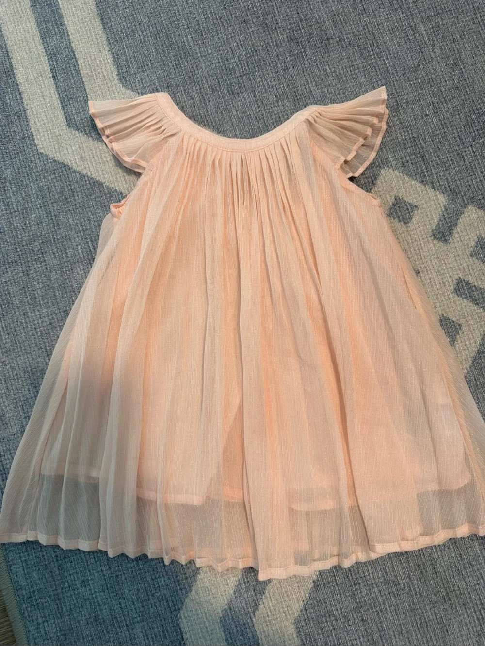 Baby Gap Peach Pleated Tulle Baby Dress